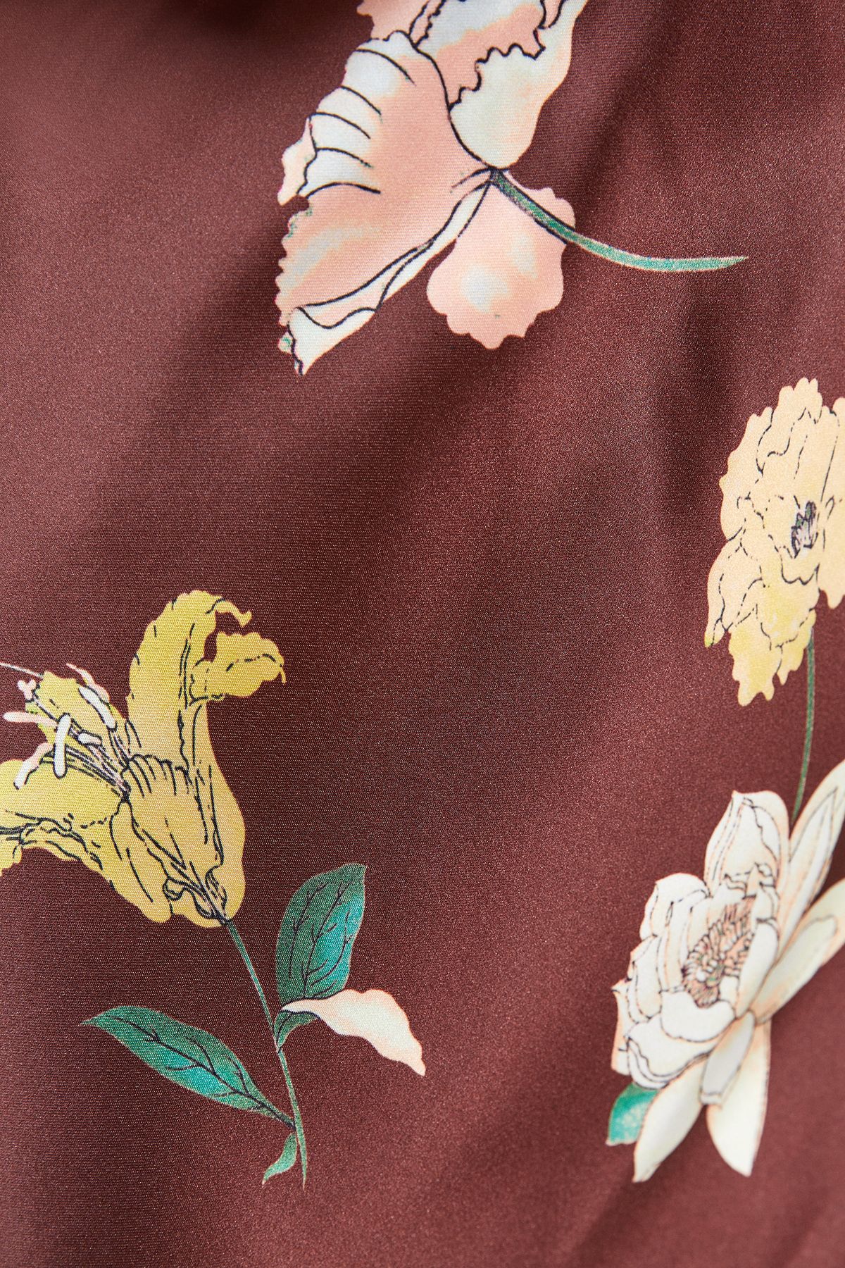 Oasis Printed Satin Bias Midi Skirt Multi image 4