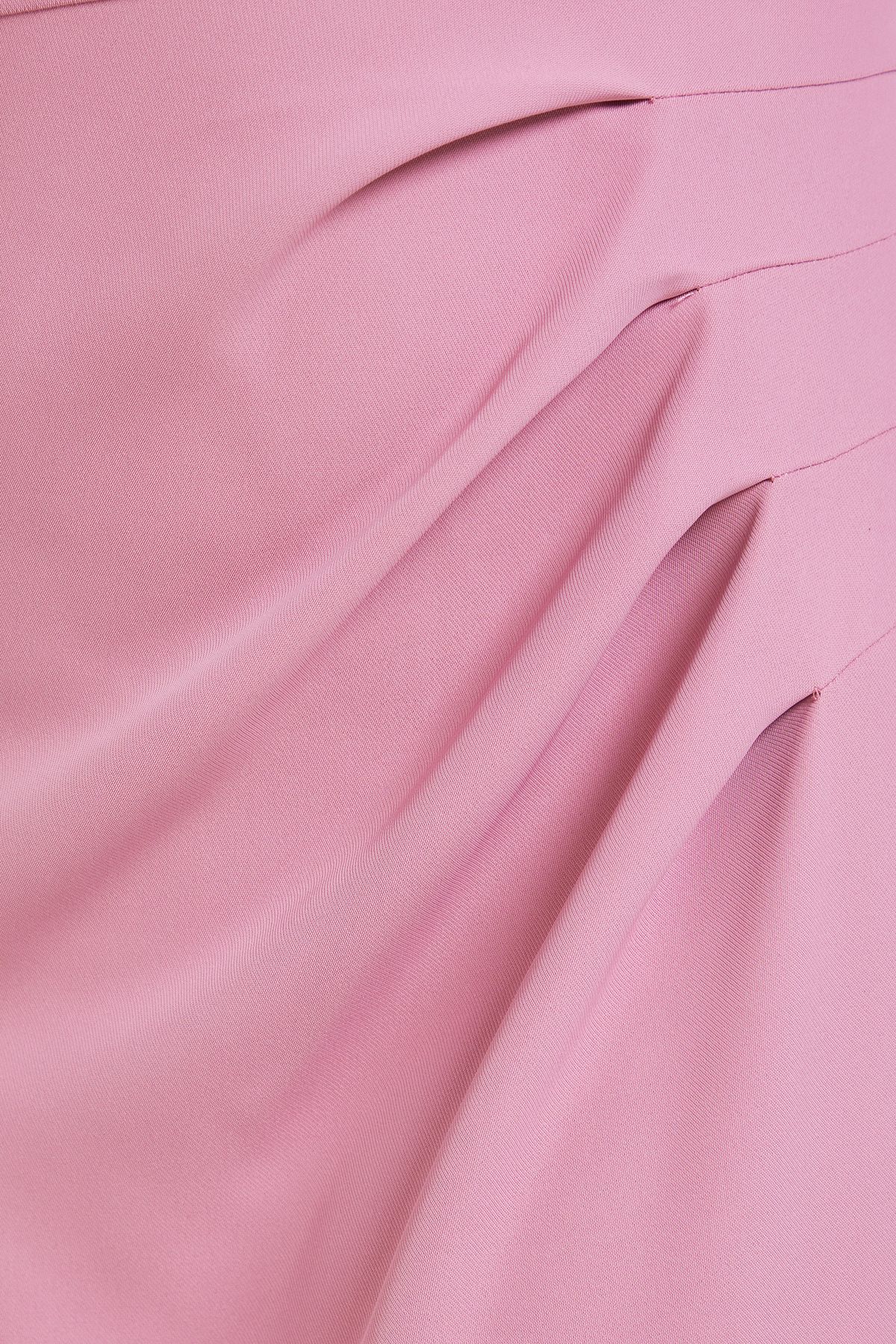 Principles Pleat Detail Crepe Midi Dress Pink image 5
