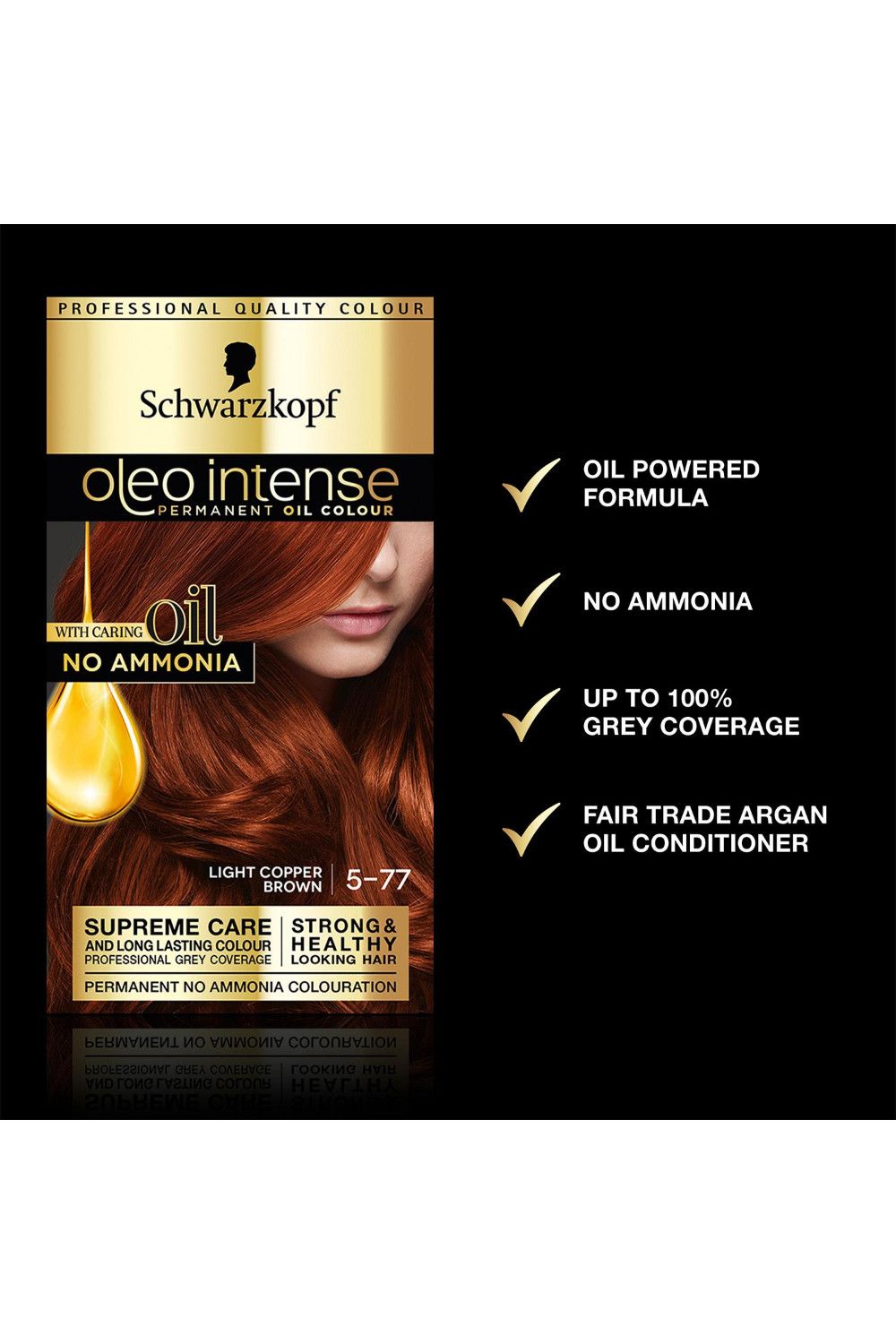 Schwarzkopf Oleo Intense 5-77 'Oil Colour' No Ammonia Copper Brown 3pk image 2