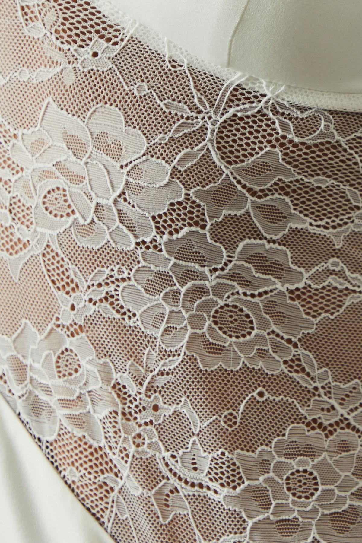 MissPap Lace Insert Strappy Cupped Maxi Dress White image 5