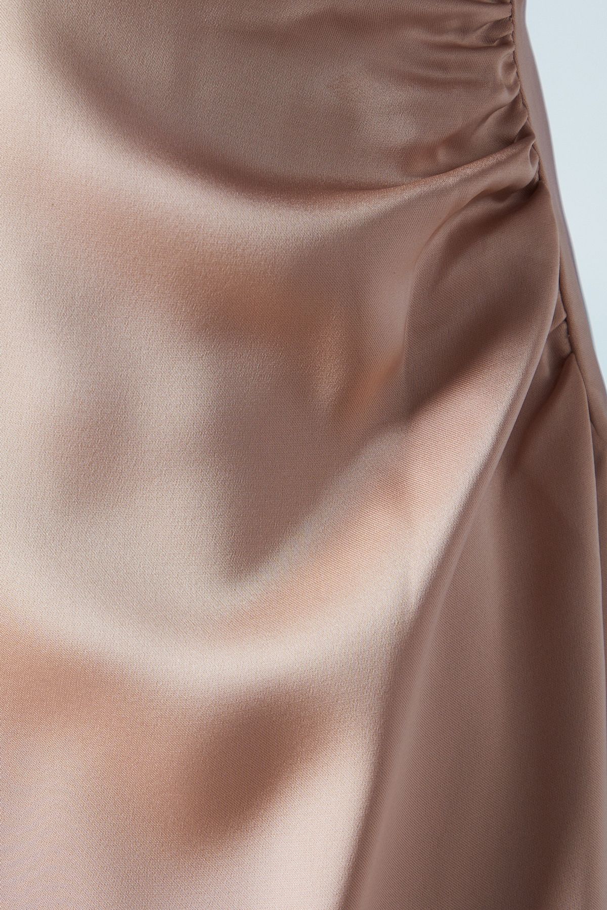 Coast One Shoulder Satin Bridesmaid Dress Mocha image 5