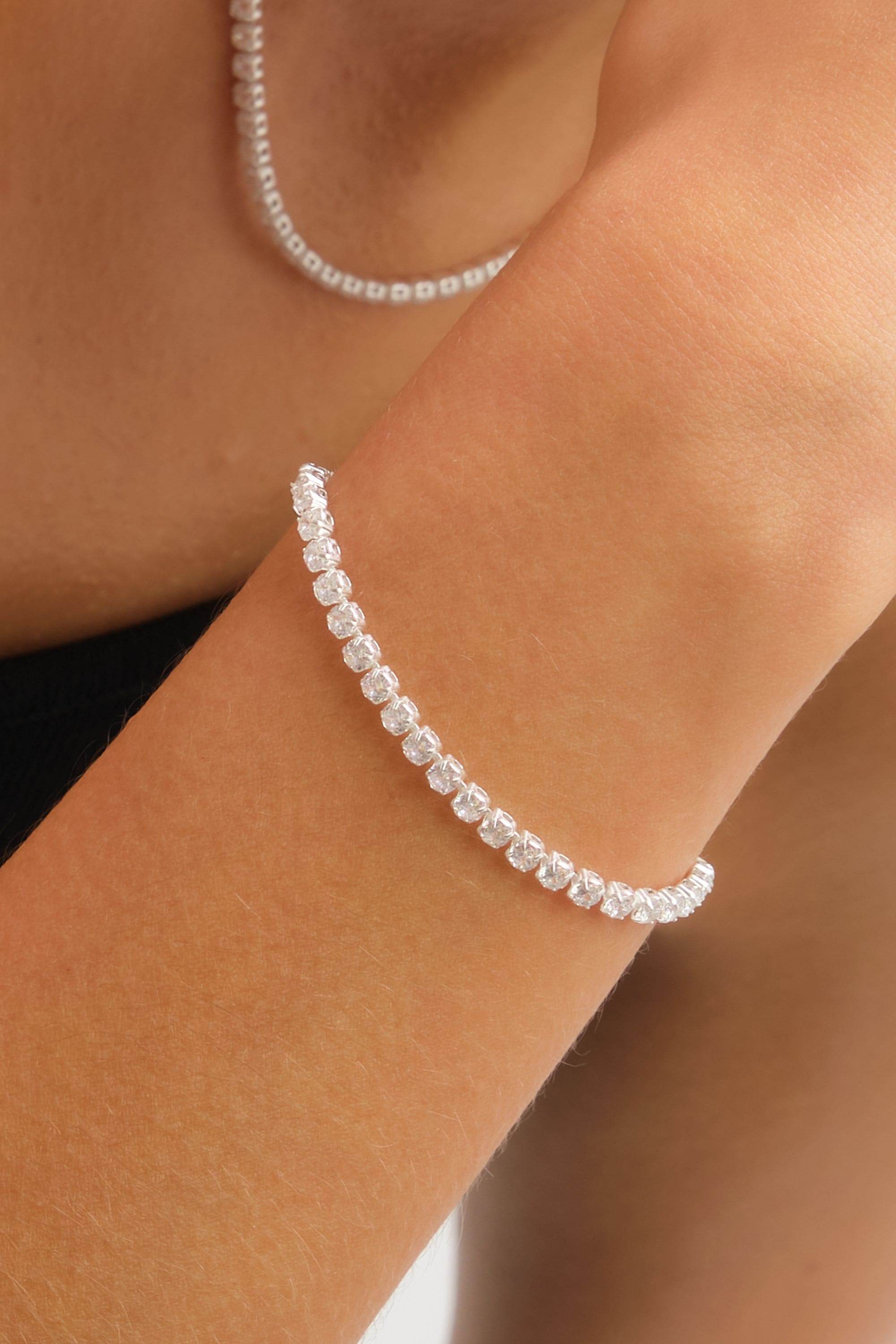 Jon Richard Waterproof Sterling Silver Plated Tennis Bracelet image 1