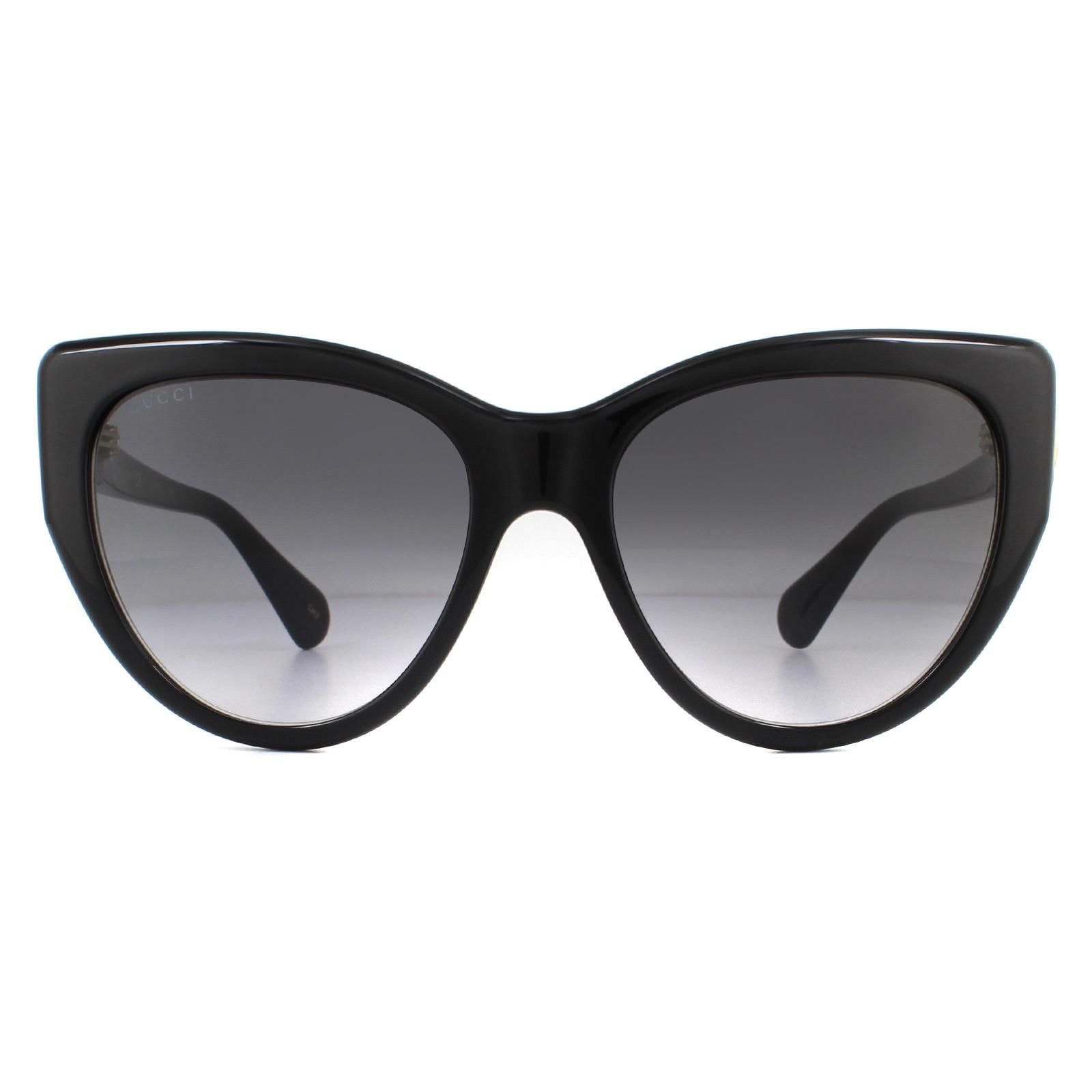 Gucci Cat Eye Black Grey Gradient Sunglasses image 1