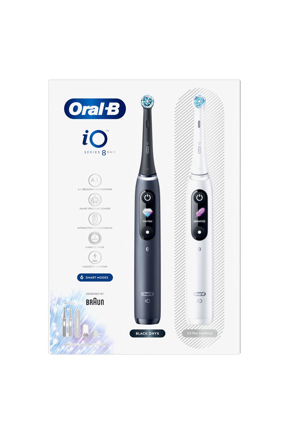 Oral B iO8 White Alabaster & Black Onyx (Duo Pack) Multi image 1