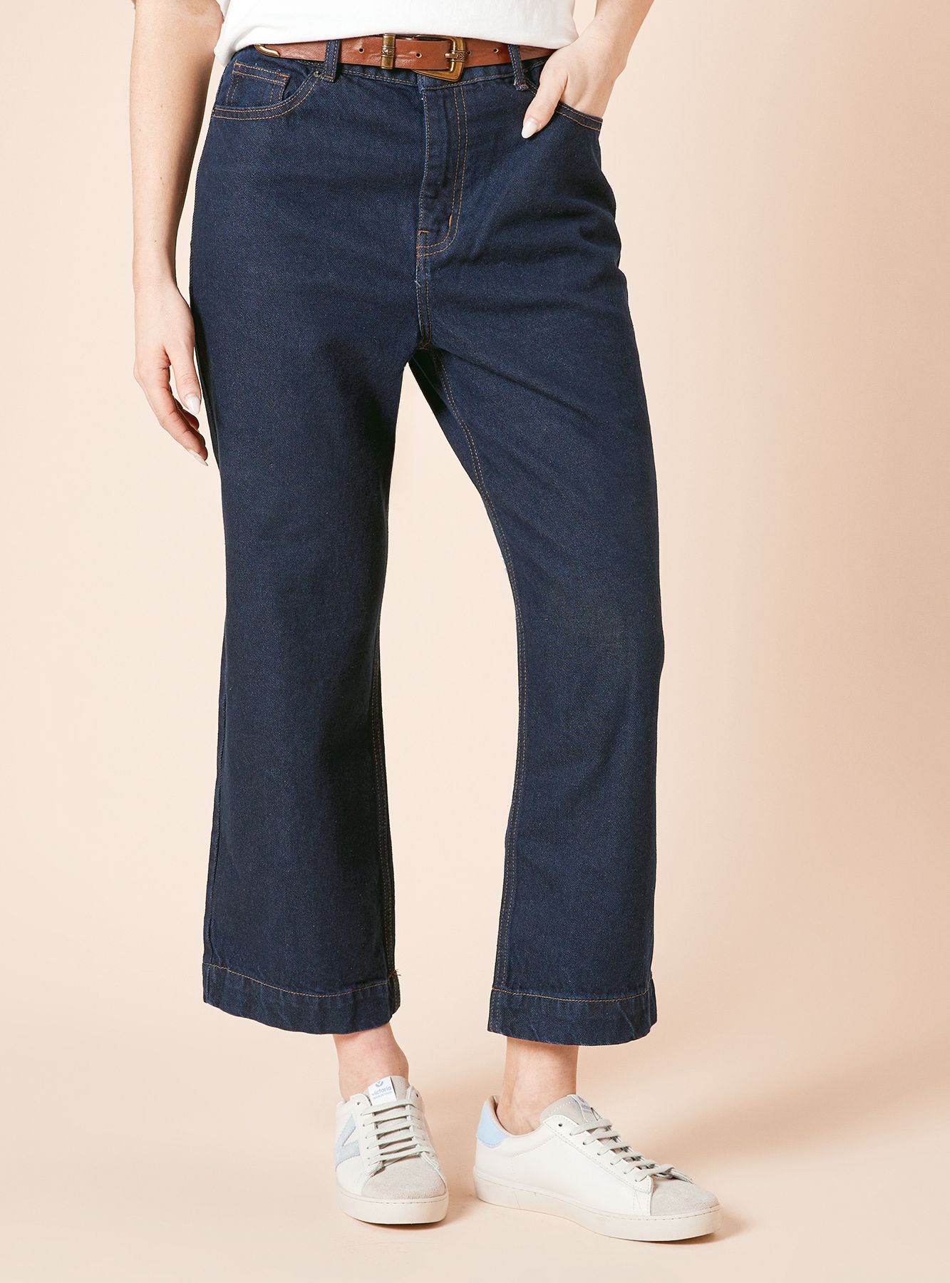 Dorothy Perkins Cropped Wide Leg Jean Indigo image 2