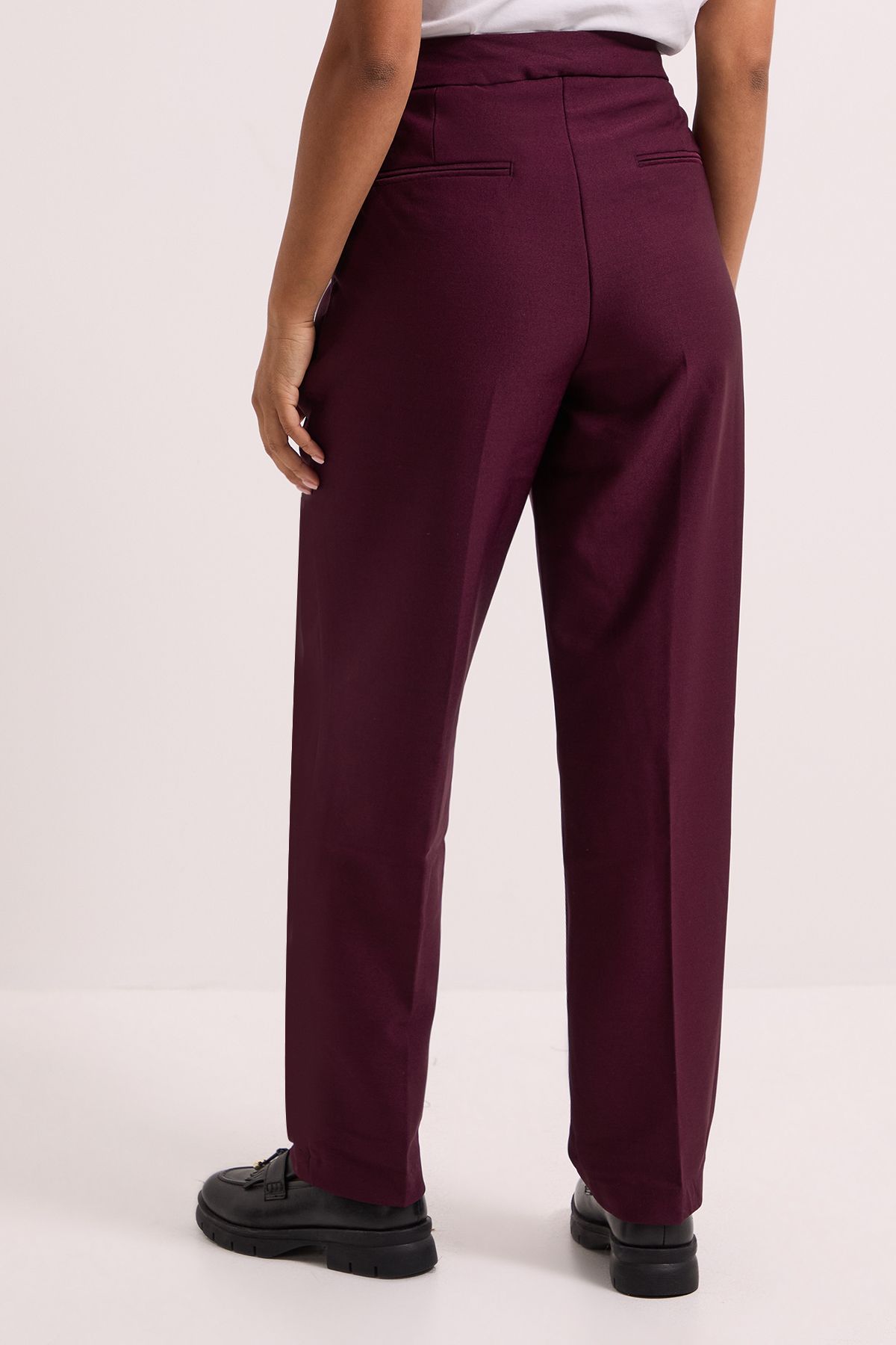 Dorothy Perkins Military Ankle Grazer Trouser Berry image 4