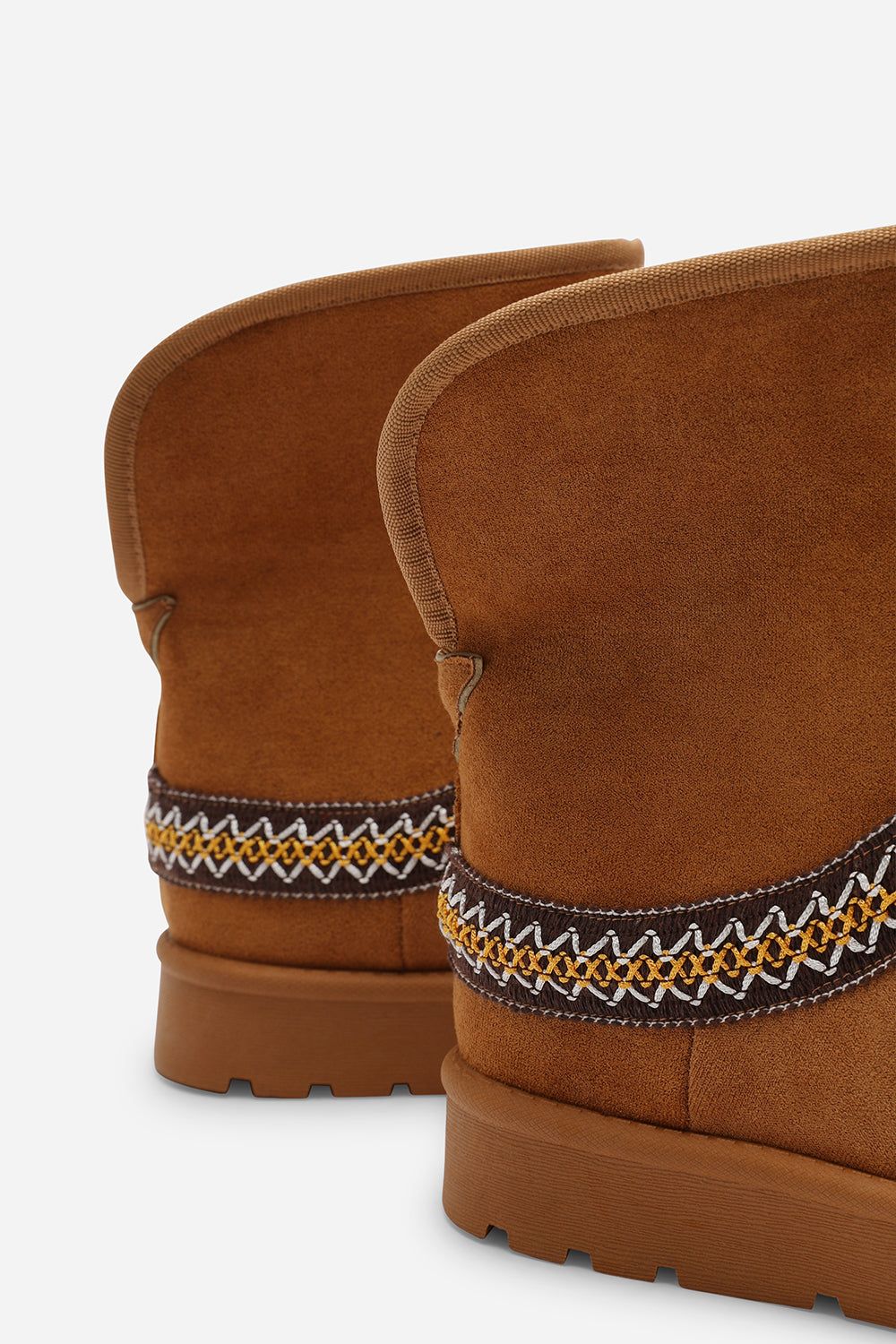 Where's That From 'Flora' Suede Flat Slippers with Embroidered Trim Detail image 10