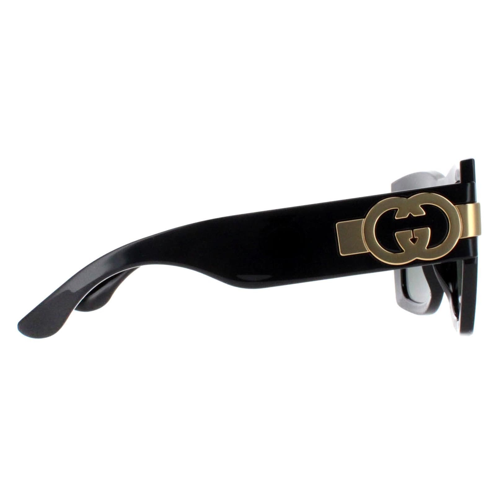 Gucci Square Black with Gold Grey GG1688S image 4