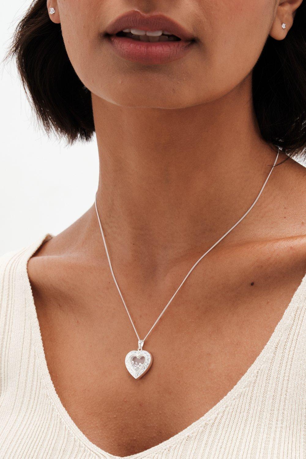 ●TATIANA● Silver 925 Plump Heart Silver Necklace NZ2094 50 MUSINSA | TATIANA (Silver 925) Chocolate Heart Star Dangle