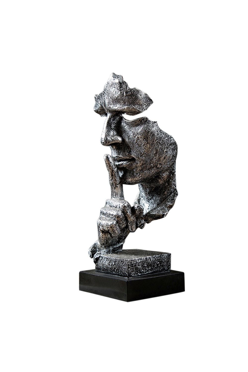 Living and Home Creative and Abstract Men Figure Statues Sculptures Keep Silence Figurine image 1