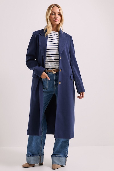 Dorothy Perkins Single Breasted Coat Navy