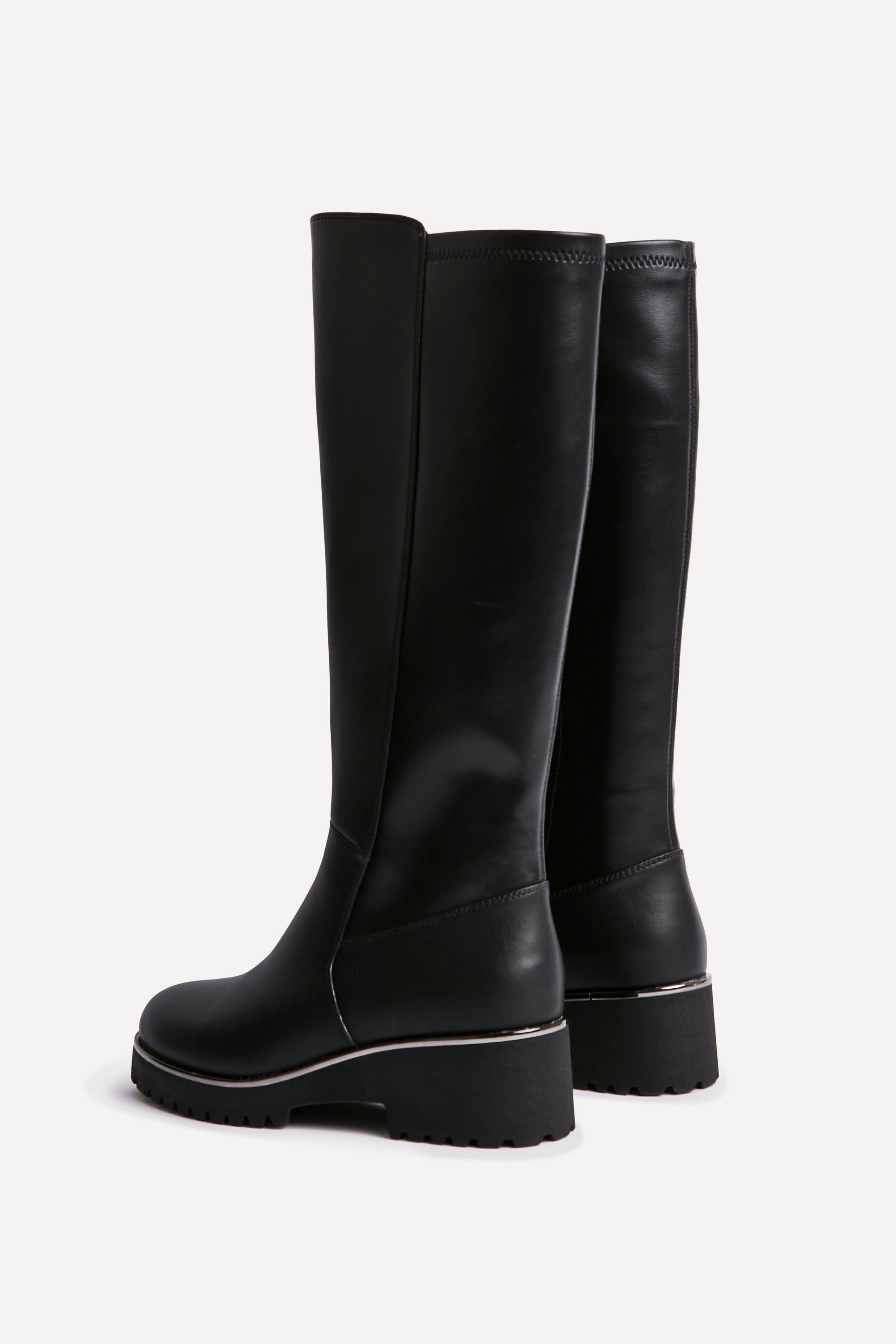 Linzi Gravity Black Faux Leather Long Boot image 5