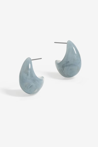 Jon Richard Blue Resin Dome Earrings