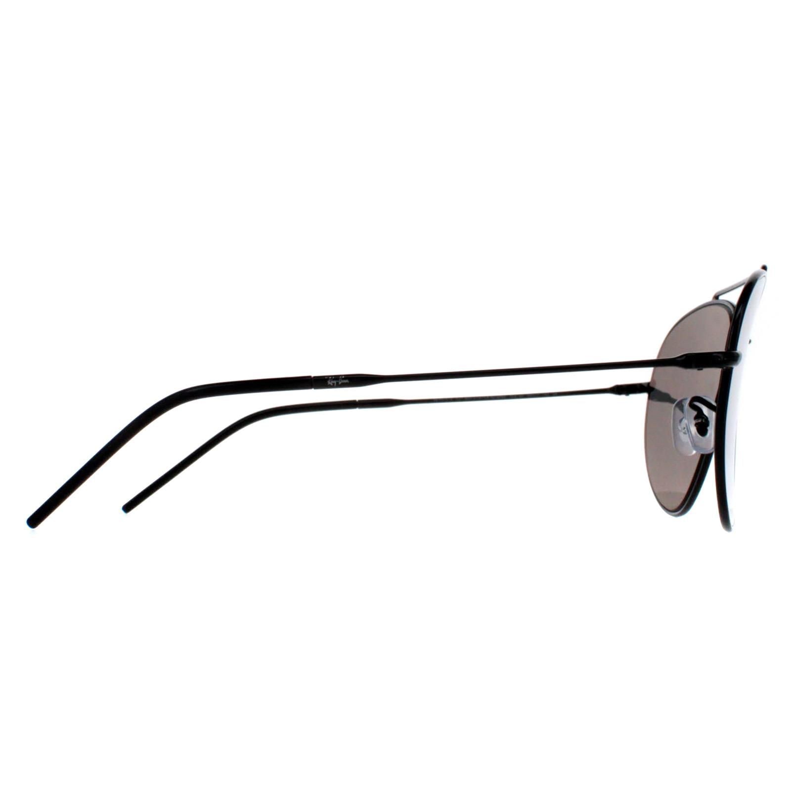 Ray-Ban Aviator Black Silver Mirror RB0101S Aviator Reverse image 4