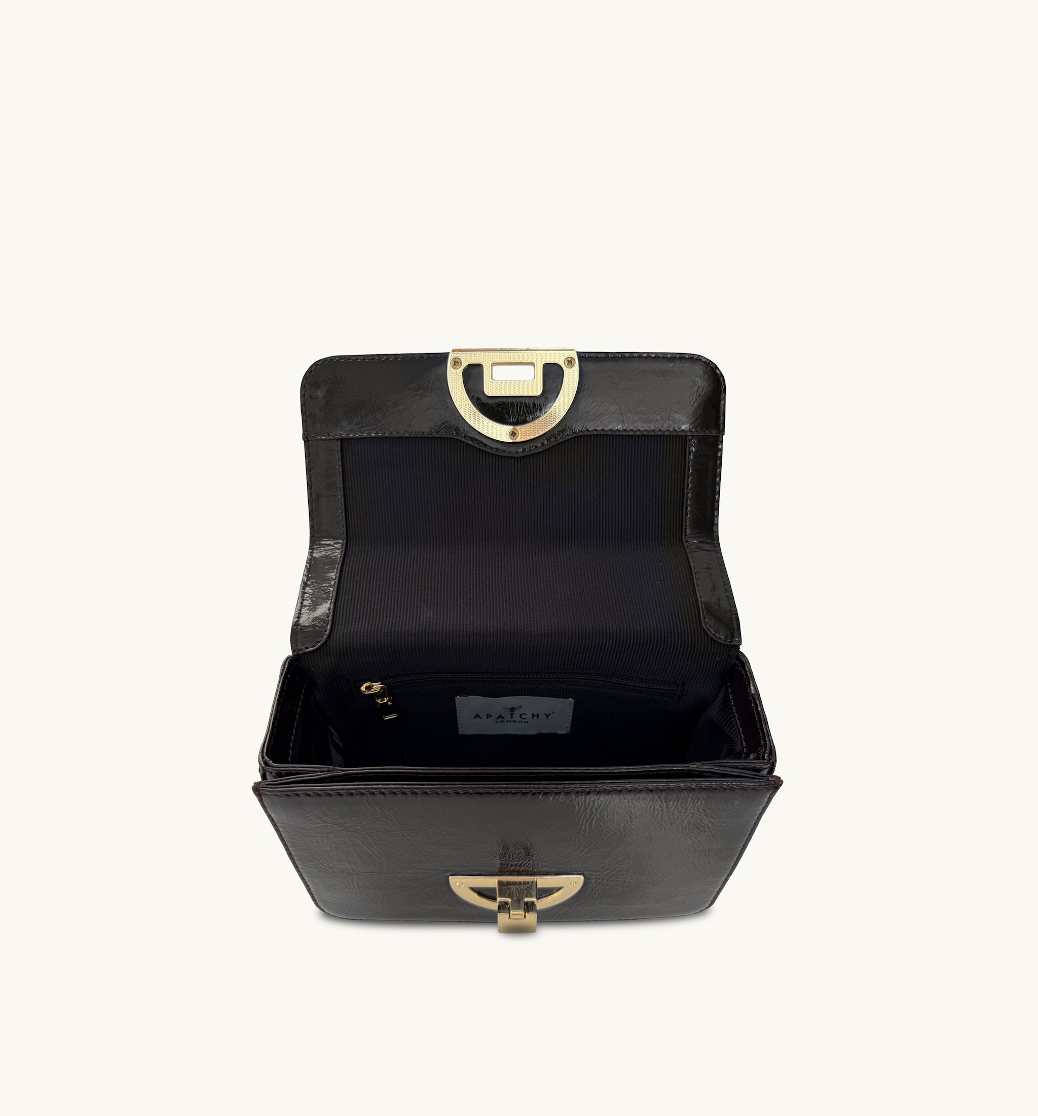 Apatchy London The Tilly Crinkle Pattern Leather Bag image 6