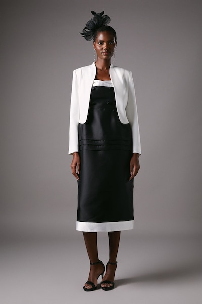 Coast Bow Back Long Sleeve Jacket White