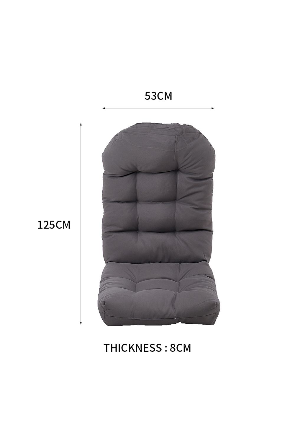 Living and Home 125 x 53cm Outdoor Waterproof Tufted Swing Seat Cushion image 6