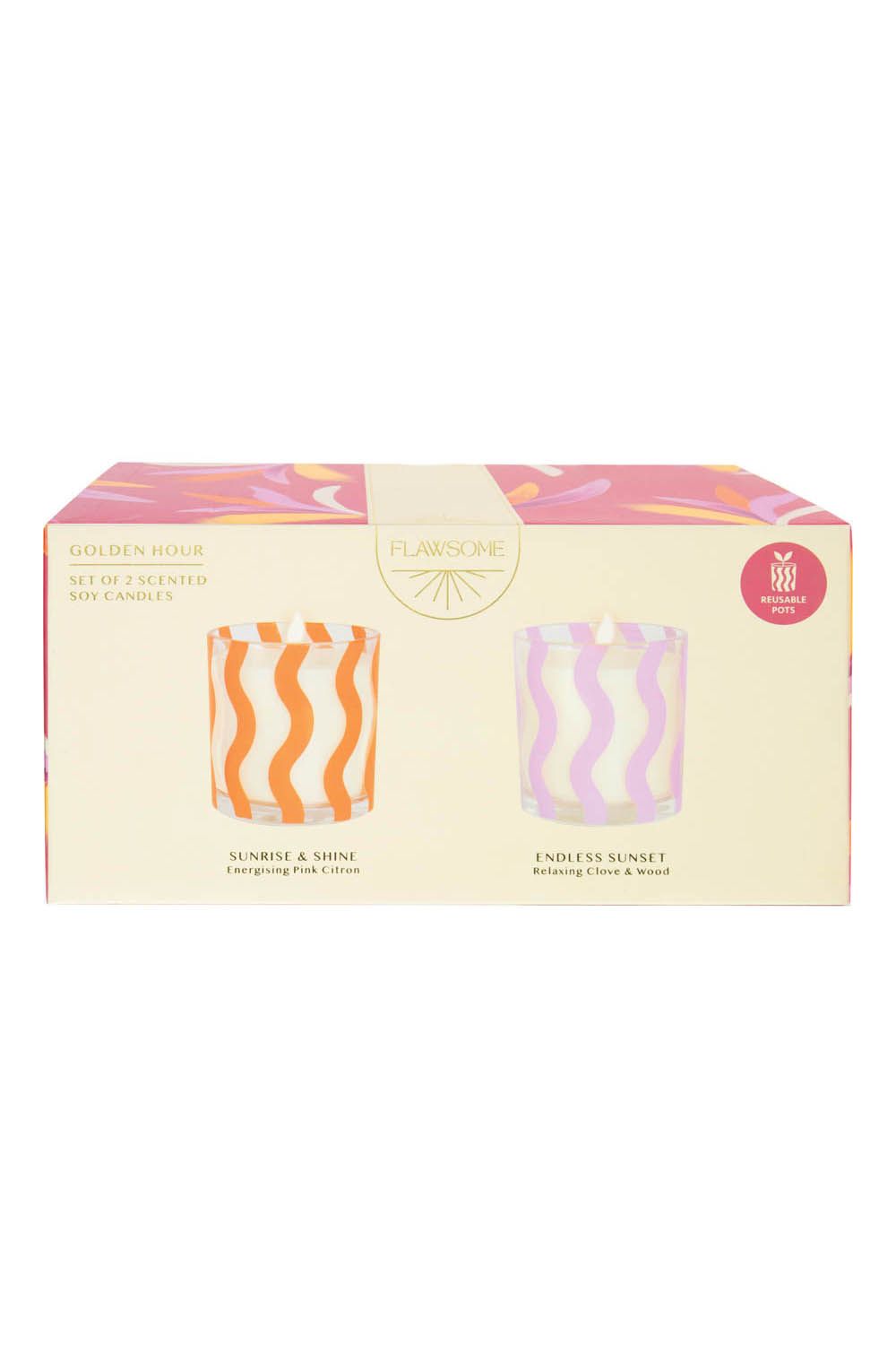 Portico Designs Ltd Flawsome Set of 2 Scented Candles image 2