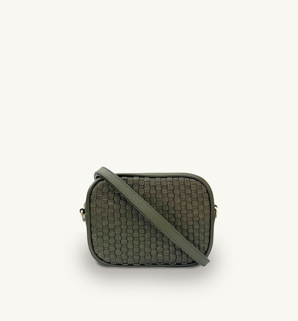 Apatchy London The Penelope Woven Leather Camera Bag
