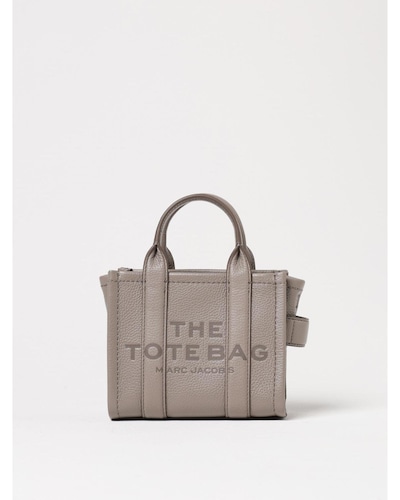 Marc Jacobs Mini Tote Bag Leather Top Zip Wo - Grey Clutch Bags