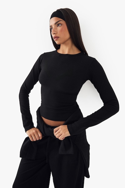 DSGN Studio DSGN Studio Embroidered Long Sleeve Top Black