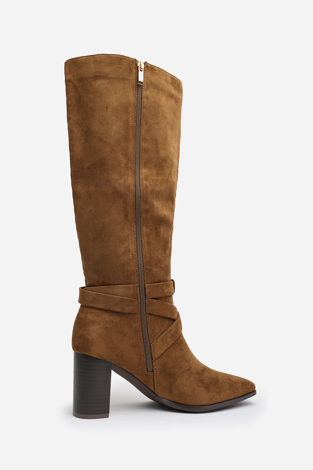 Where's That From 'Tamsin' Knee High Boots With Wrap Buckle Strap image 6