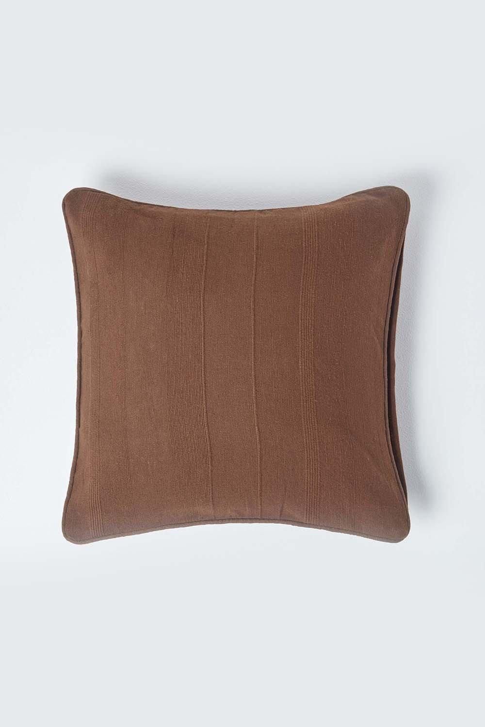 Homescapes Cotton Rajput Ribbed Cushion Cover image 1