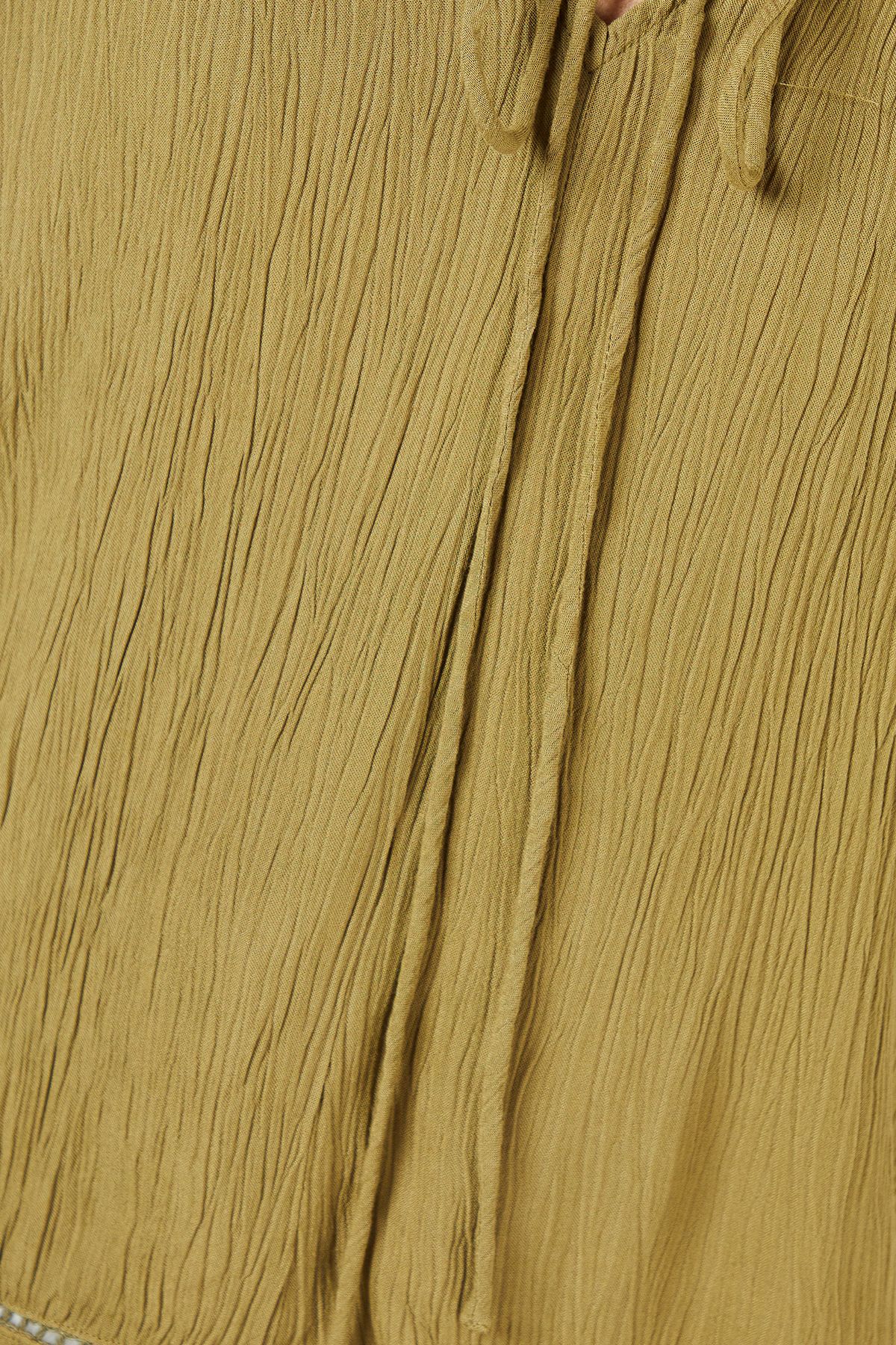 Principles Ladder Trim Tie Front Blouse Khaki image 5