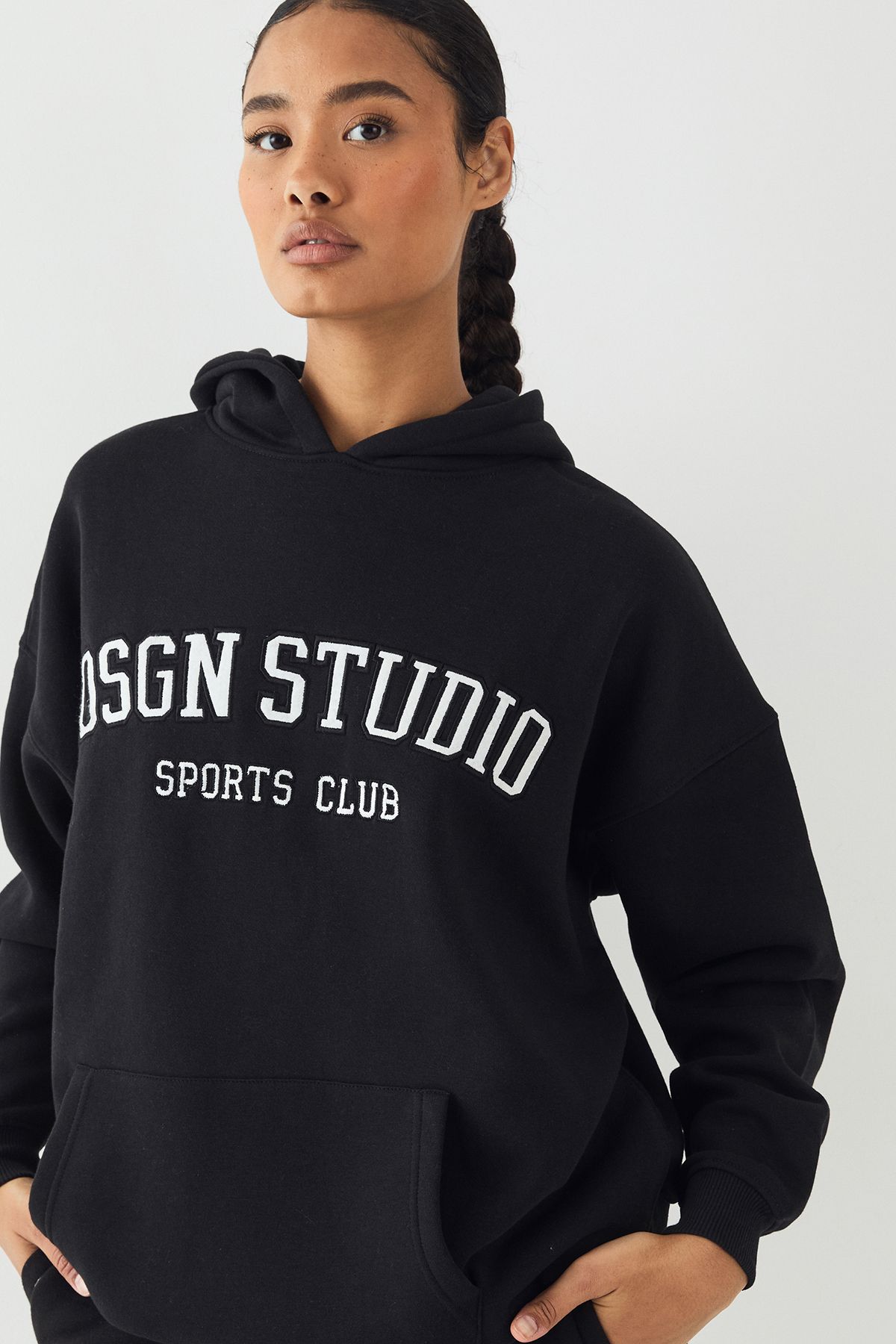 DSGN Studio DSGN Studio Applique Oversized Hoodie Black image 4