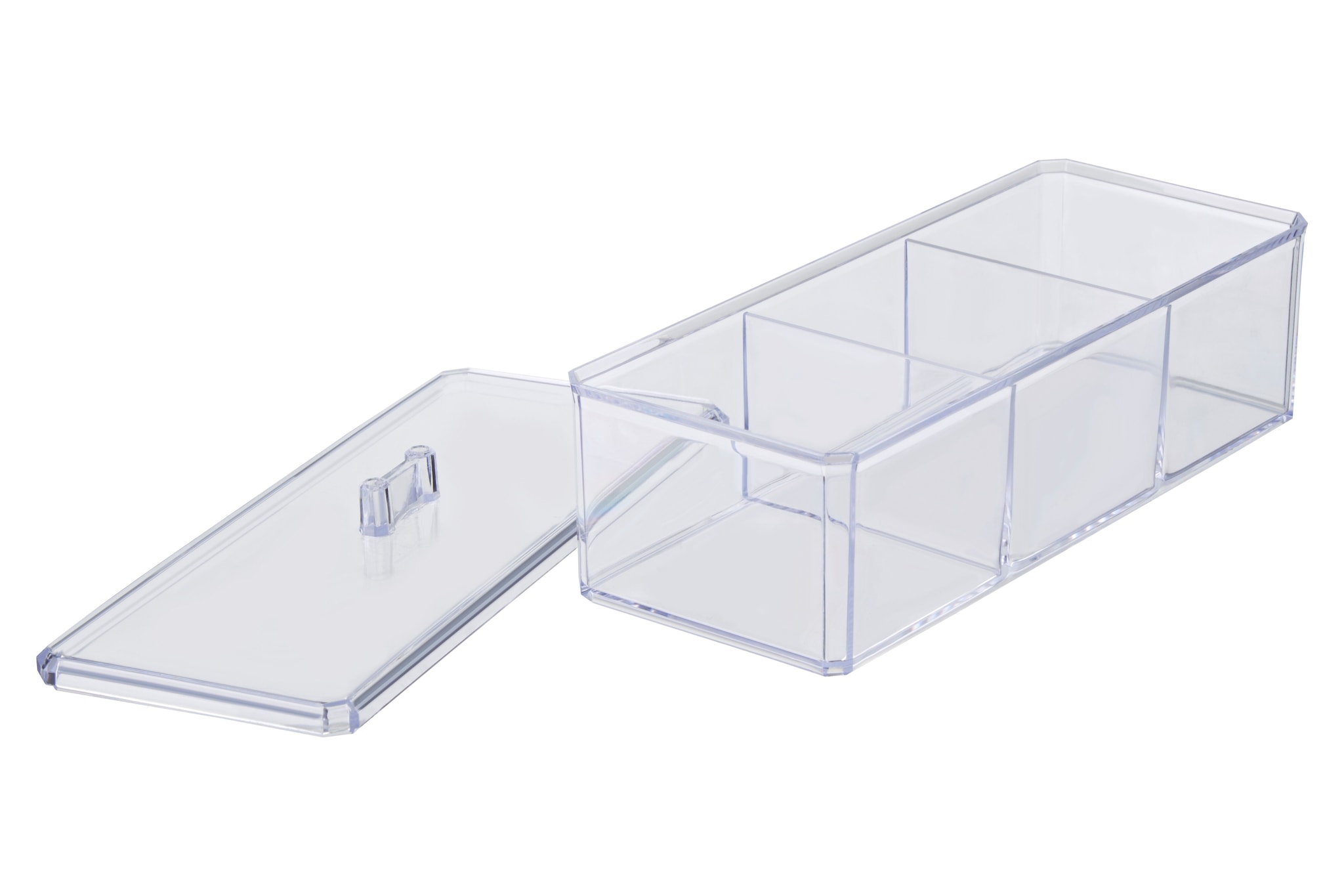 Orsina Beauty 3 Compartment Cosmetics Organiser With Lid image 3