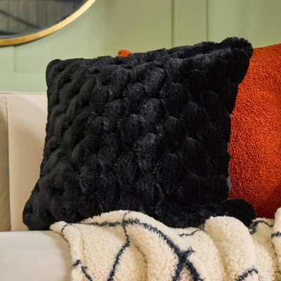 OHS 2 Pack Soft Jumbo Waffle Fur Decorative Square Cushion Covers