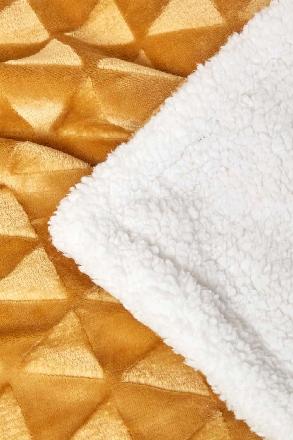 Homescapes Geometric Triangle Velvet Throw image 5