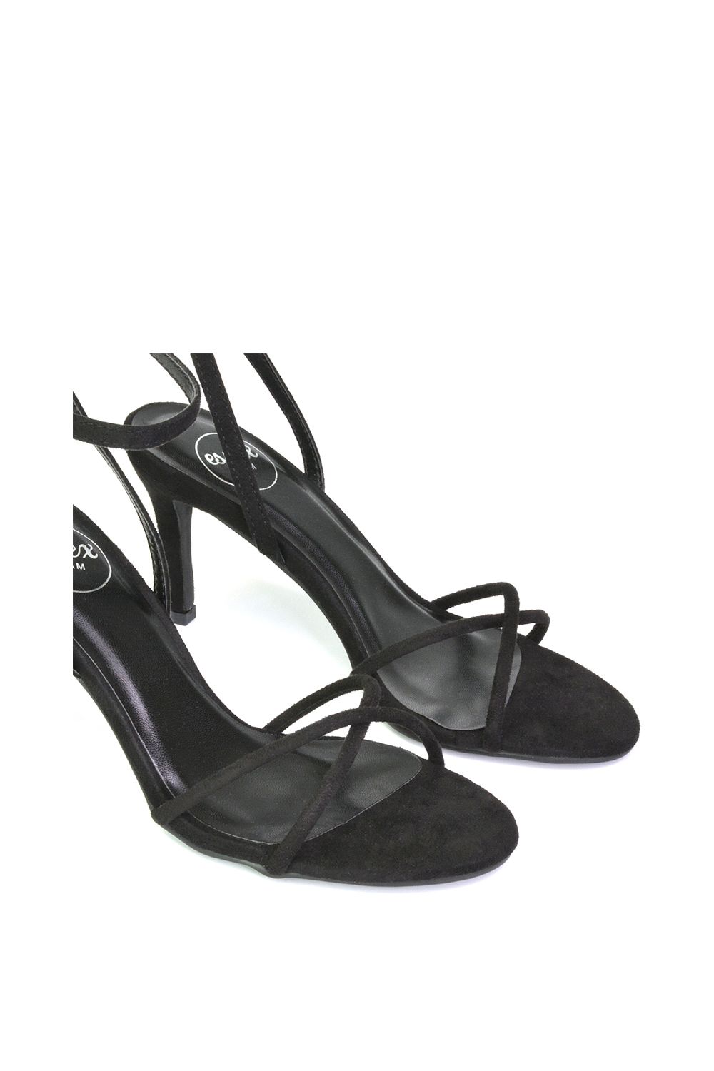 XY London 'Ridge' Strappy Round Toe Mid High Heel Stiletto Sandals image 5