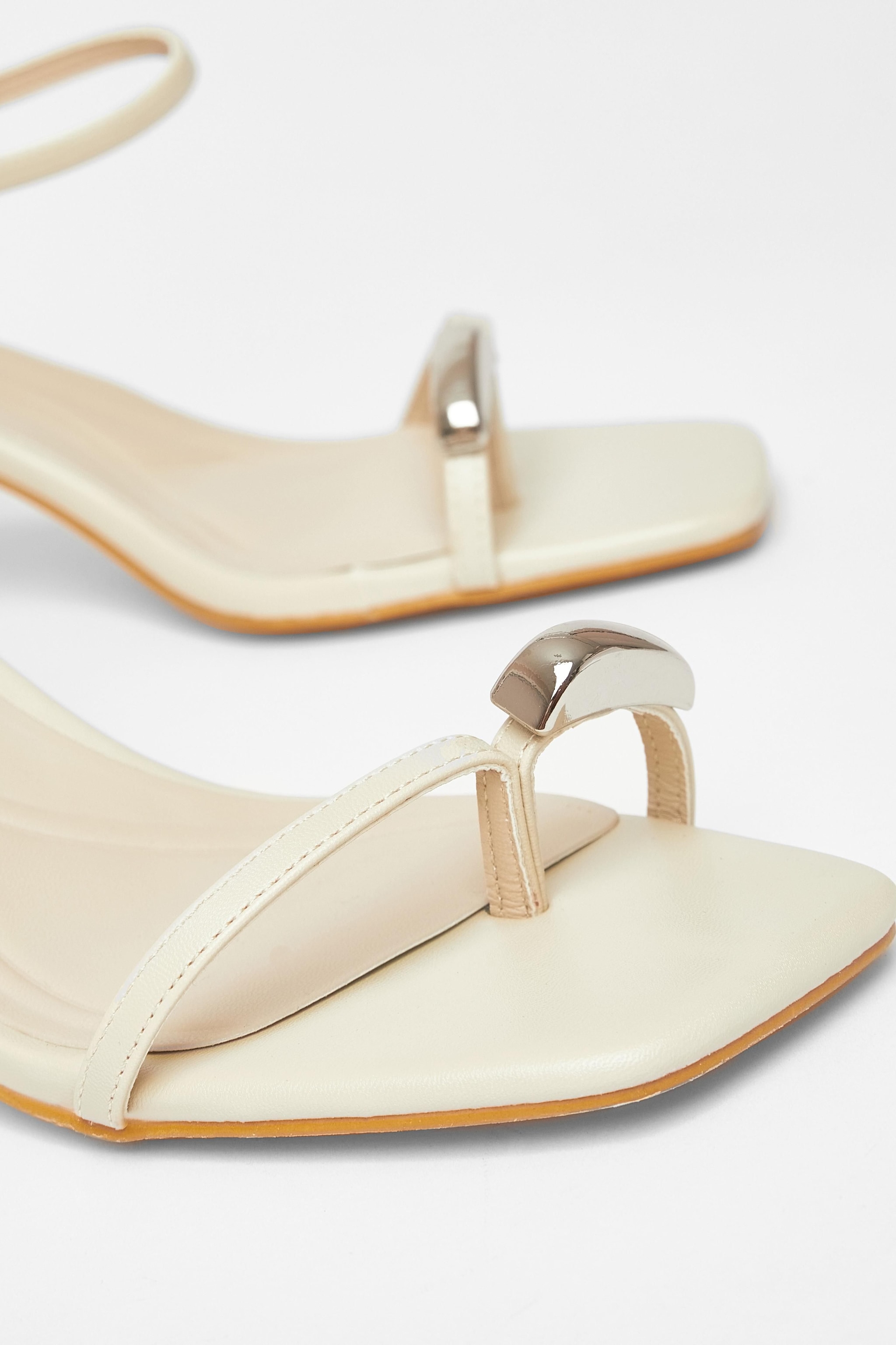 Quiz Nude Toe Thong Stiletto Heels image 4