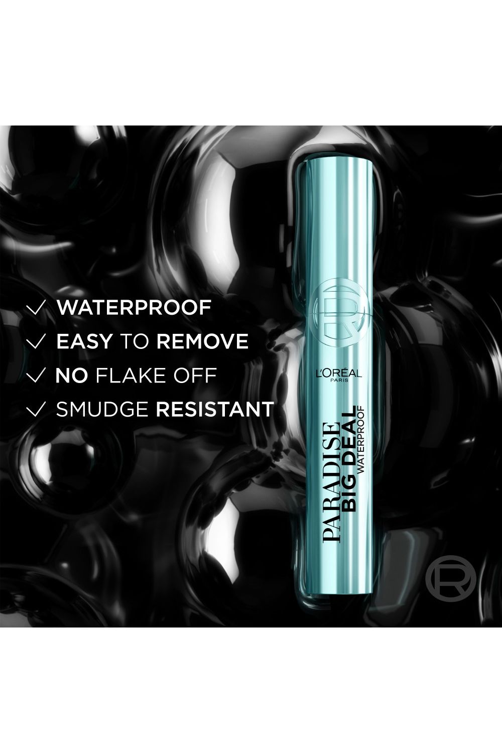L'Oréal Paris Paradise Big Deal Volumising Waterproof Mascara, Black 9.9ml Black image 3