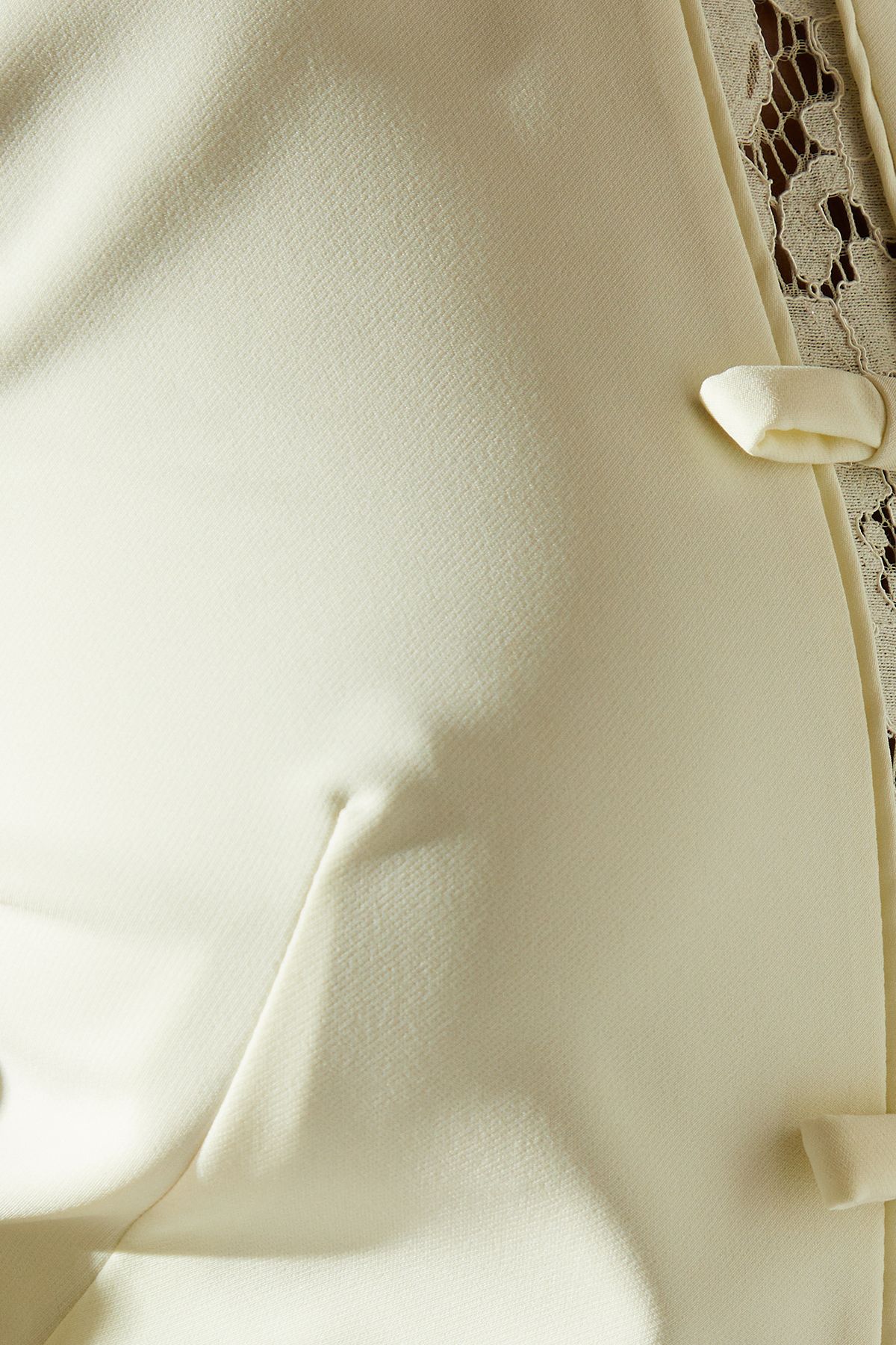 Coast Crepe Pleat Lace Dress Ivory image 5