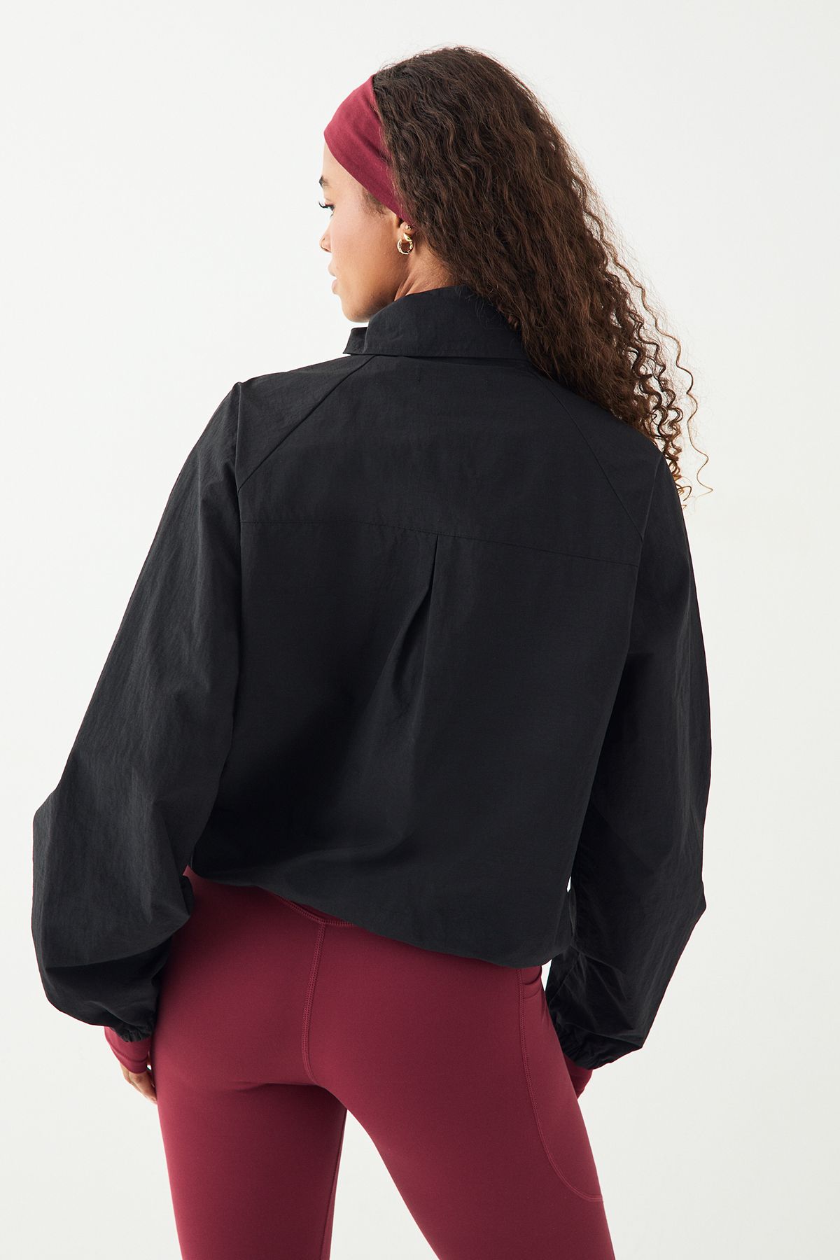 DSGN Studio DSGN Studio Sport Nylon Boxy Zip Through Funnel Neck Jacket Black image 2