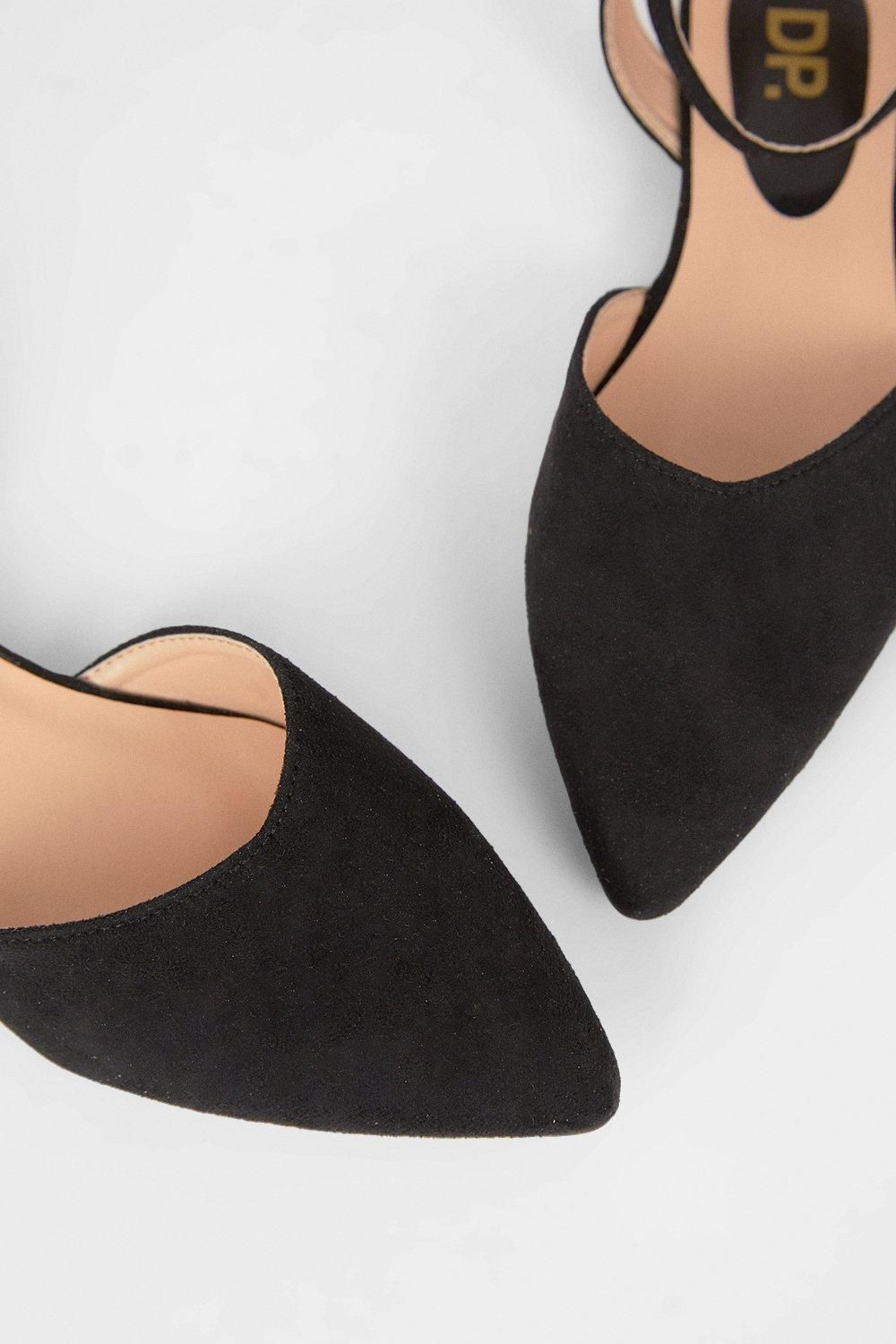 Dorothy Perkins Wide Fit Poppy Open Ballet Flats Natural Black image 4