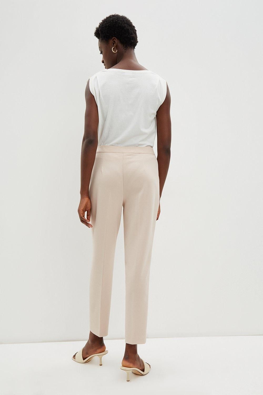 Dorothy Perkins Scuba Crepe Slim Ankle Grazer Trouser Stone image 3