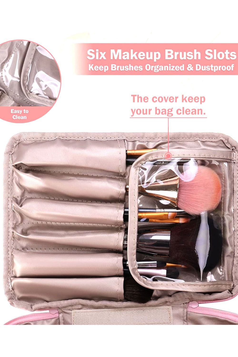 SHEONLY Large Toiletry Bag Cosmetic Bag Travel Makeup Bag Organizer image 2