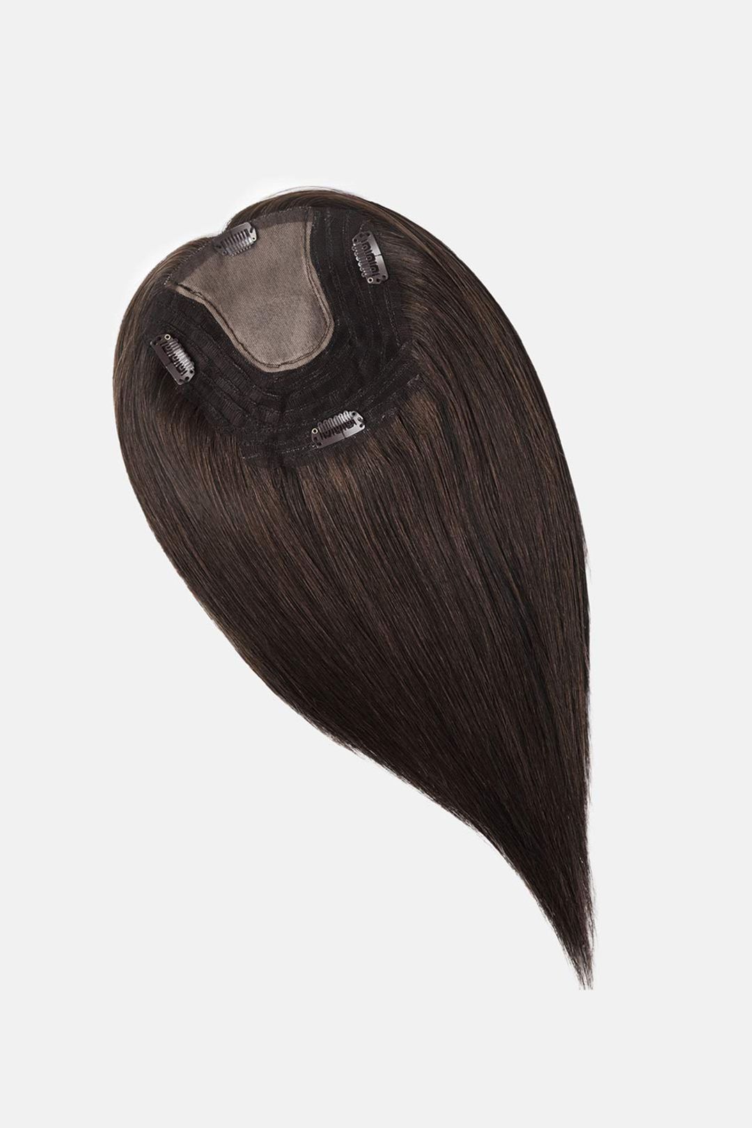 Beauty Works Beauty Works custom clip-in Fringe Topper 55g Dark Chocolate image 2