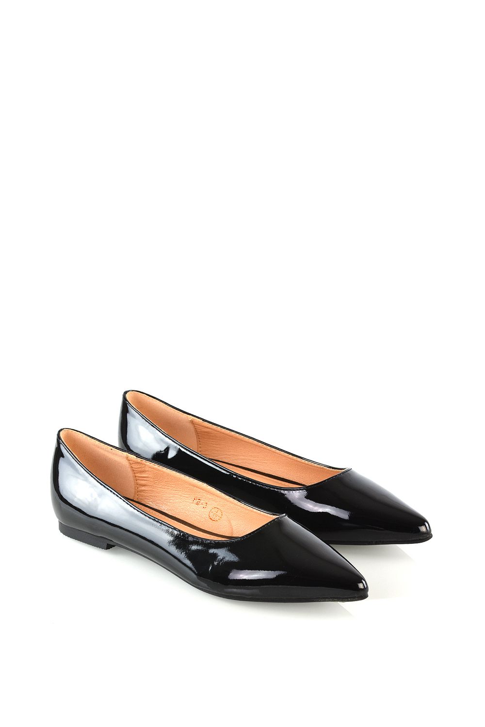 XY London 'Cordelia' Slip on Pointed Toe Flat Ballerina Pump Shoes image 3