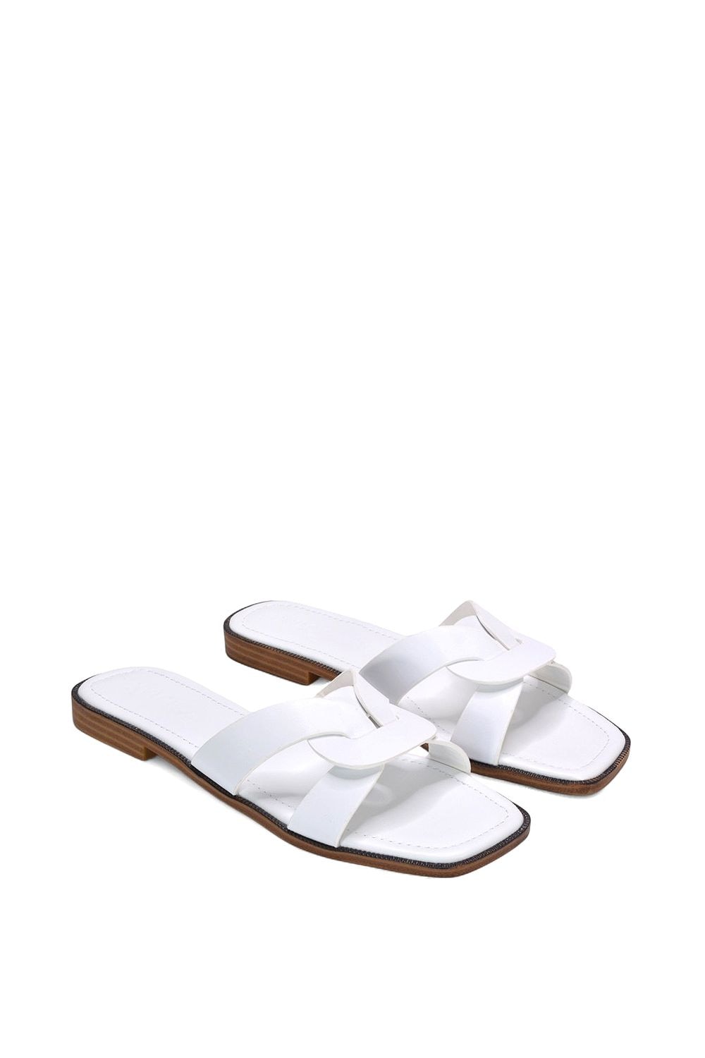 XY London 'Charley' Open Toe  Slip On Slider Sandals With Square Toe image 4