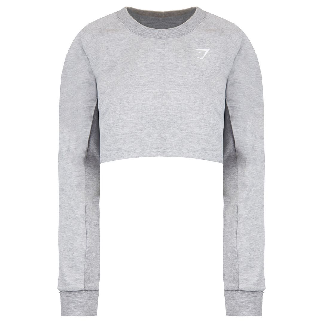 Gymshark Cropped Grey Marl Sweater image 1