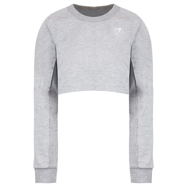 Gymshark Cropped Grey Marl Sweater