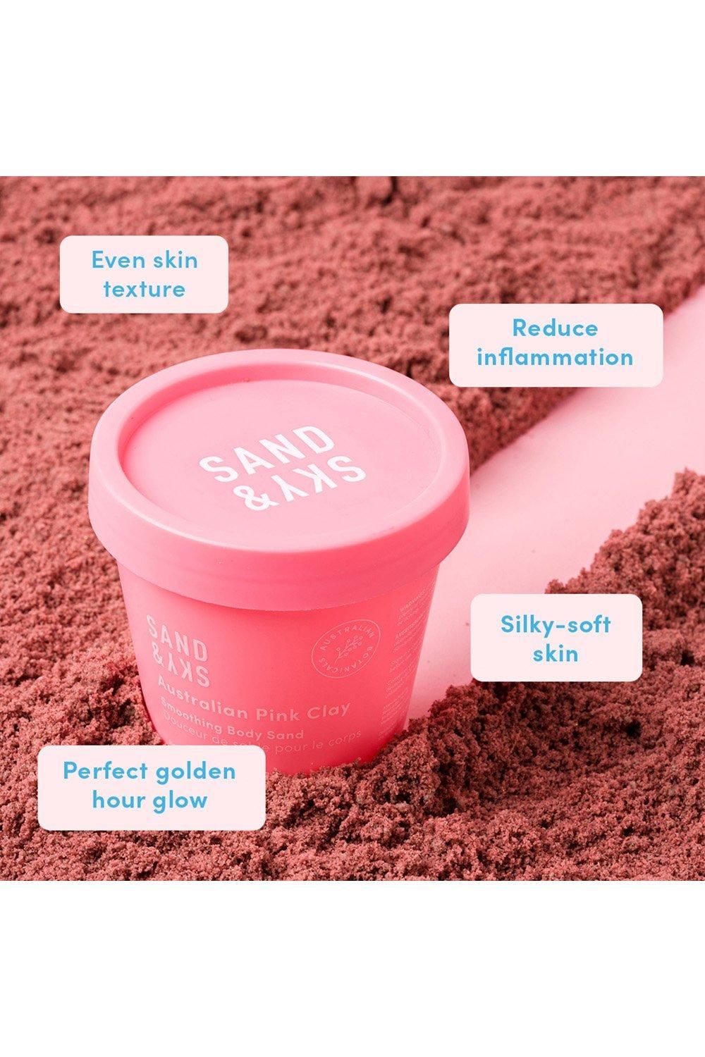 Sand & Sky Australian Pink Clay - Smoothing Body Sand 180g Multi image 2