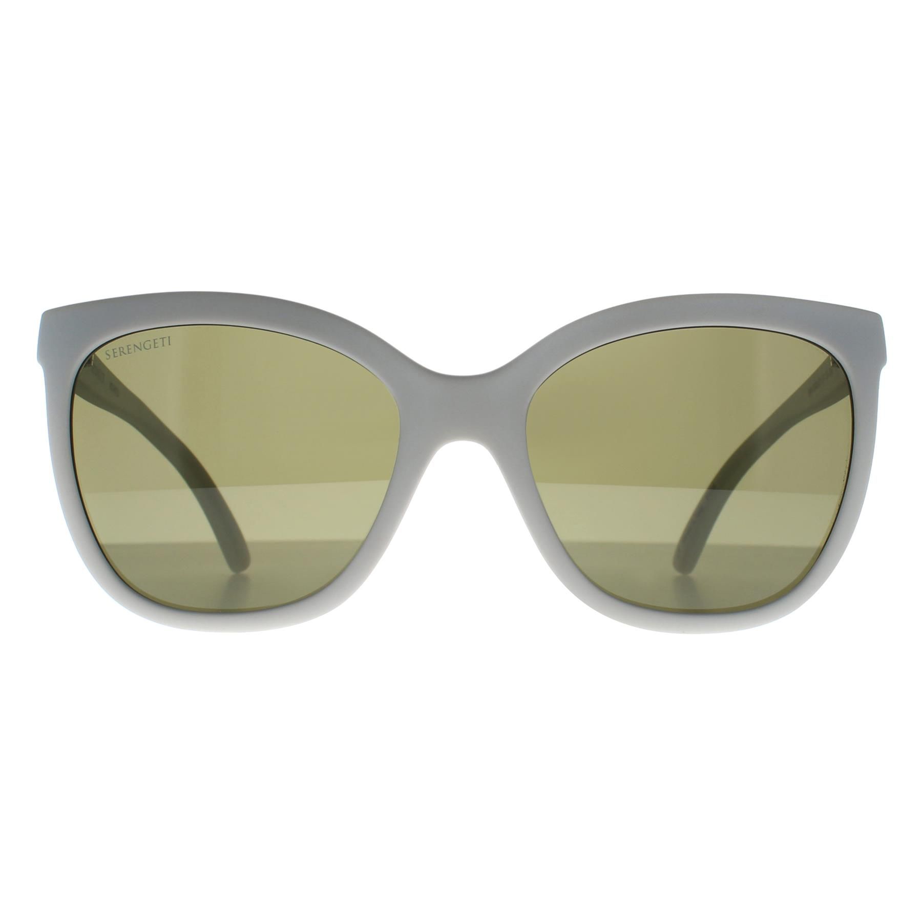 Serengeti Square Matte White Mineral Polarized 555nm Photochromic Agata