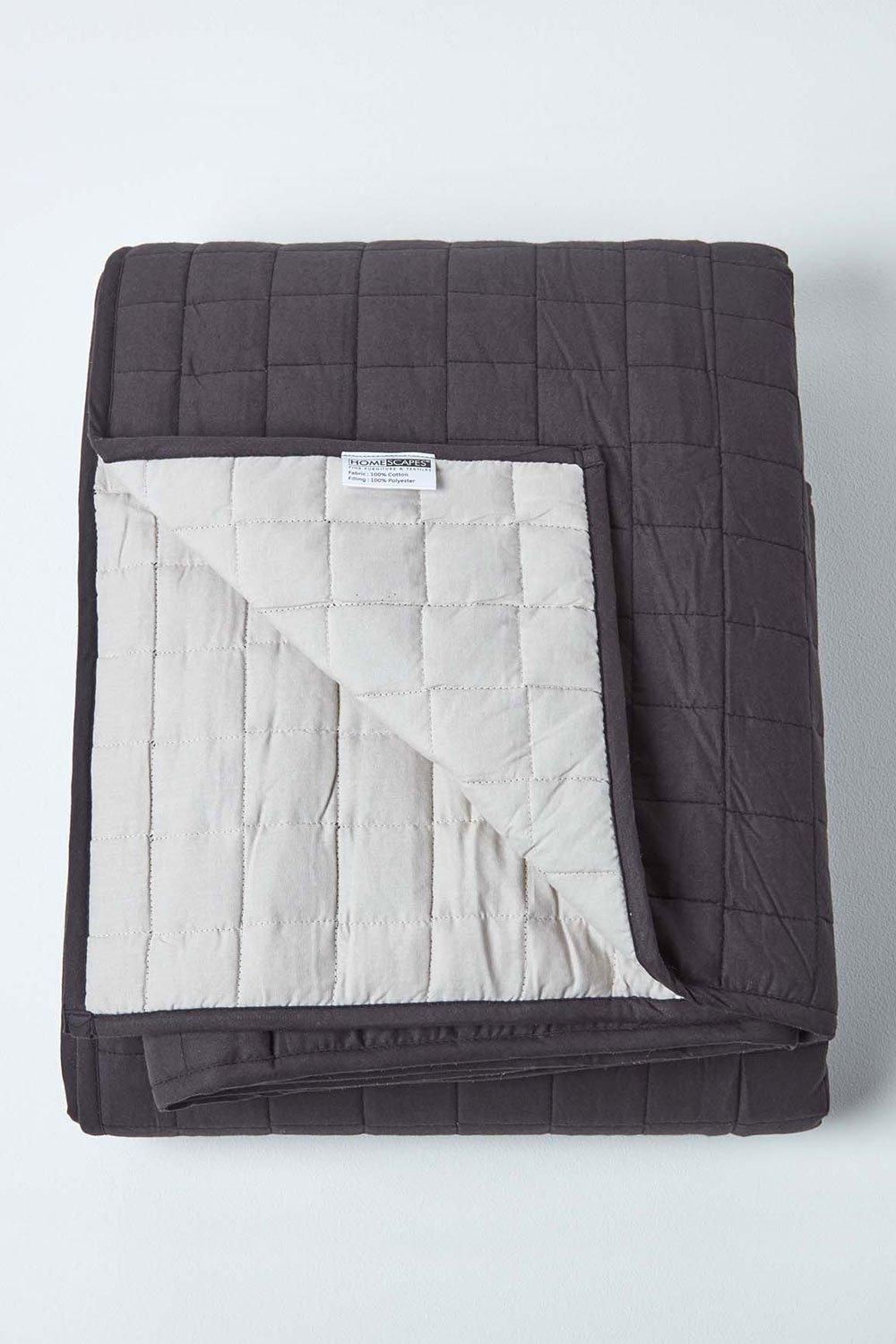 Homescapes Cotton Quilted Reversible Bedspread image 2