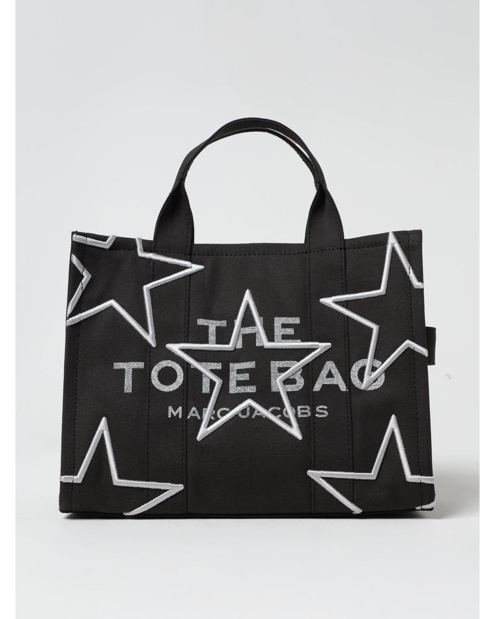 Marc Jacobs Star Tote Embroidered Canvas Wo - White Handbags