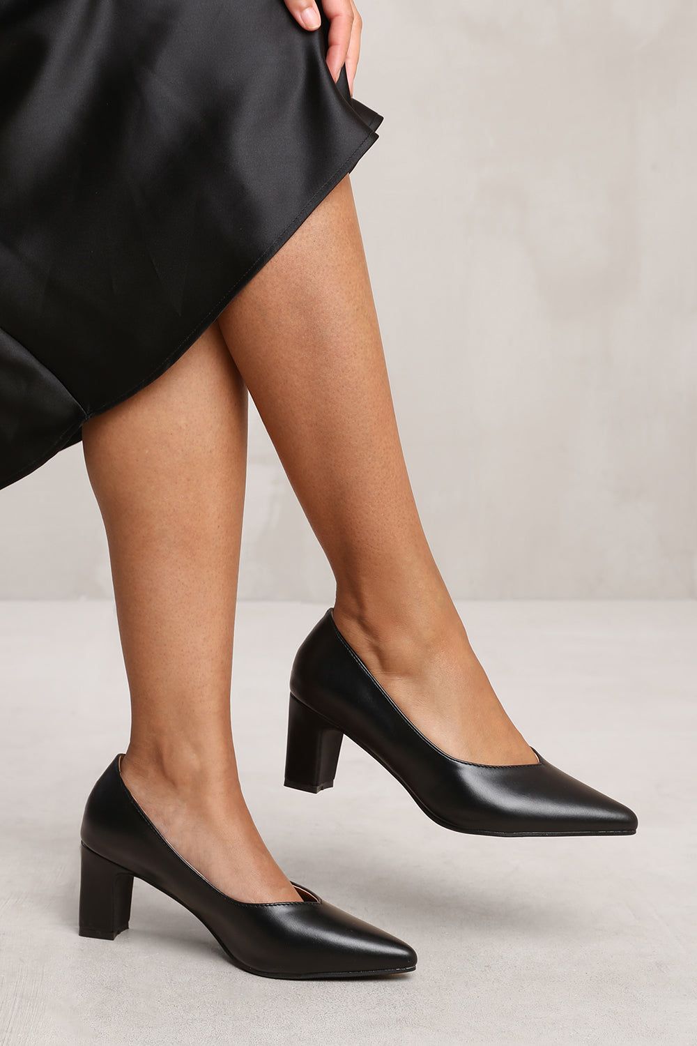 Where's That From 'Ava' Extra Wide Fit Block Heel With Pointed Toe